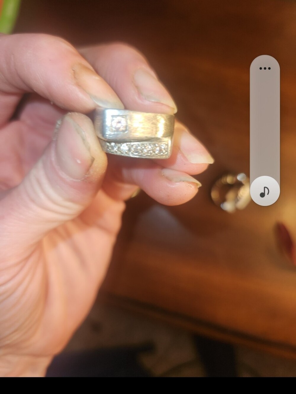 Ring With White And Pink Gems